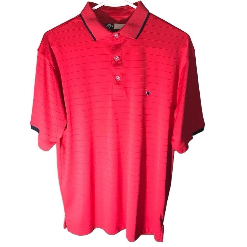 Callaway golf polo opti dri men’s SZ Small Red textured short sleeve athletic